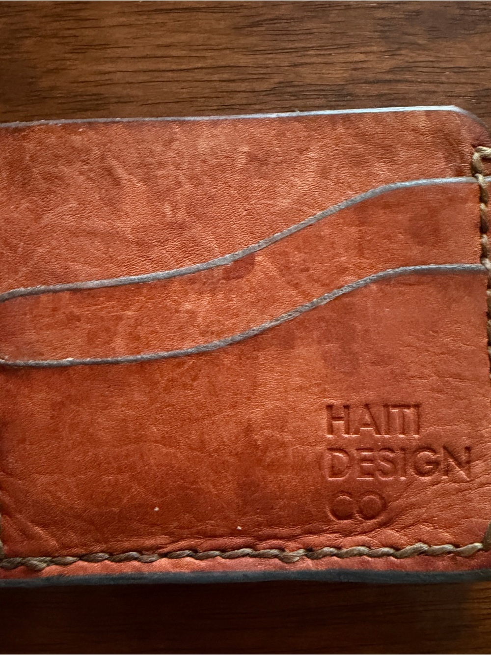 Leather Men's Card Holder Wallet - Rustic Brown - Haiti Design Co handmade